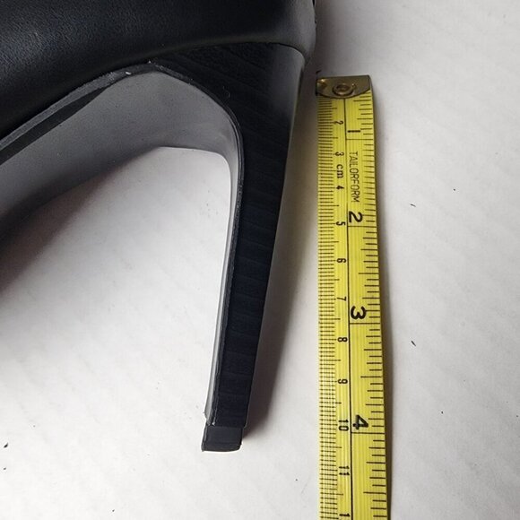 Zara Suede Leather Mix Stiletto Ankle Booties Black Size 6.5 (EU 37) - Picture 13 of 13